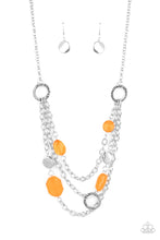 Load image into Gallery viewer, Oceanside Spa- Orange and Silver Necklace- Paparazzi Accessories
