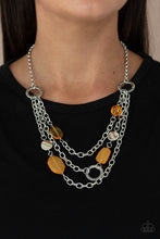 Load image into Gallery viewer, Oceanside Spa- Orange and Silver Necklace- Paparazzi Accessories