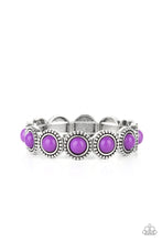 Load image into Gallery viewer, Polished Promenade- Purple and Silver Bracelet- Paparazzi Accessories