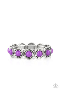 Polished Promenade- Purple and Silver Bracelet- Paparazzi Accessories