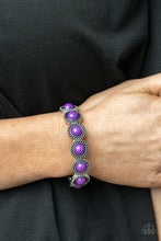 Load image into Gallery viewer, Polished Promenade- Purple and Silver Bracelet- Paparazzi Accessories