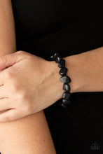 Load image into Gallery viewer, Prehistoric Paradise- Black and Silver Bracelet- Paparazzi Accessories