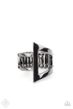Load image into Gallery viewer, Rebel Edge- Gunmetal Ring- Paparazzi Accessories