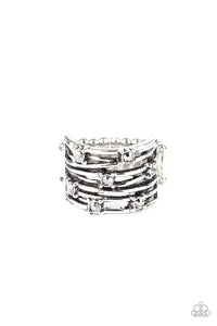 Revved Up Radiance- Silver Ring- Paparazzi Accessories