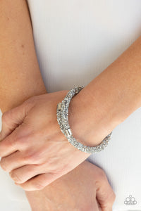 Roll Out The Glitz- Silver Bracelet- Paparazzi Accessories