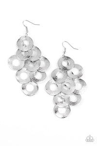 Scattered Shimmer- Silver Earrings- Paparazzi Accessories