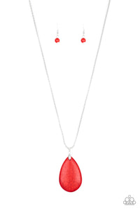 Sedona Sandstone- Red and Silver Necklace- Paparazzi Accessories