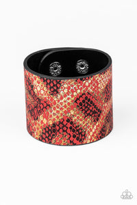 Serpent Shimmer- Red and Gold Wrap Bracelet- Paparazzi Accessories