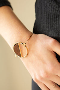 Timber Trade- Brown and Gold Bracelet- Paparazzi Accessories