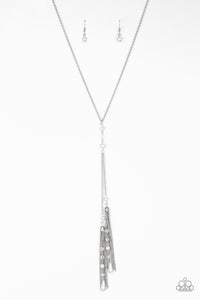 Timeless Tassels- Silver Necklace- Paparazzi Accessories