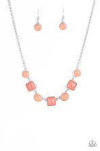 Load image into Gallery viewer, Trend Worthy- Orange and Silver Necklace- Paparazzi Accessories