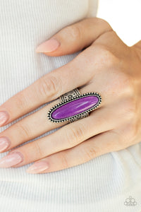Ultra Luminary- Purple and Silver Ring- Paparazzi Accessories