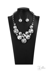 Unpredictable- White and Silver Necklace- Paparazzi Accessories