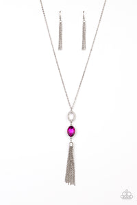 Unstoppable Glamour- Pink and Silver Necklace- Paparazzi Accessories