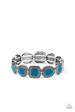 Load image into Gallery viewer, Vividly Vintage- Blue and Silver Bracelet- Paparazzi Accessories