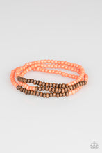 Load image into Gallery viewer, Woodland Wanderer- Orange and Brown Bracelets- Paparazzi Accessories