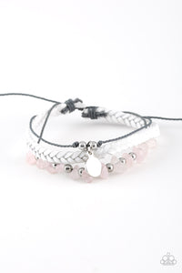 A Peace Of Work- Pink and White Bracelet- Paparazzi Accessories