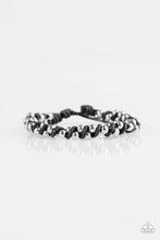 Load image into Gallery viewer, Beaded Bandit- Black and Silver Bracelet- Paparazzi Accessories