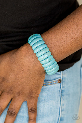 Peacefully Primal- Blue Bracelet- Paparazzi Accessories