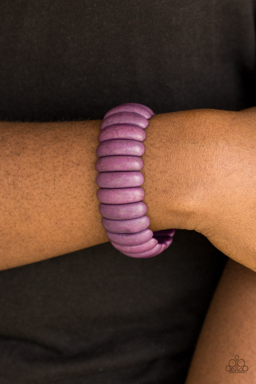 Peacefully Primal- Purple Bracelet- Paparazzi Accessories