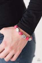 Load image into Gallery viewer, Rock Candy Canyons- Pink and Silver Bracelet- Paparazzi Accessories