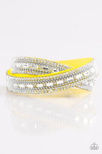 Load image into Gallery viewer, Shimmer and Sass- Yellow and White Wrap Bracelet- Paparazzi Accessories
