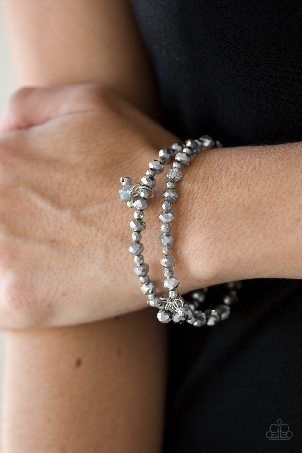 Sink Or Shimmer- Silver Bracelet- Paparazzi Accessories