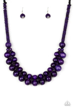 Load image into Gallery viewer, Caribbean Cover Girl- Purple Wooden Necklace- Paparazzi Accessories