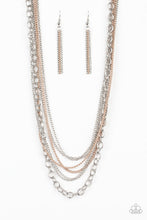 Load image into Gallery viewer, Intensely Industrial- Brown and Silver Necklace- Paparazzi Accessories