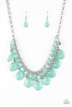 Load image into Gallery viewer, Trending Tropicana- Green and Silver Necklace- Paparazzi Accessories