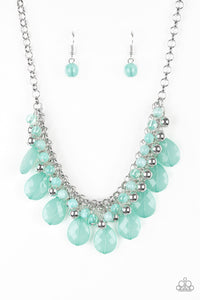 Trending Tropicana- Green and Silver Necklace- Paparazzi Accessories