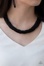 Load image into Gallery viewer, The Speed Of STARLIGHT- Black and Silver Necklace- Paparazzi Accessories