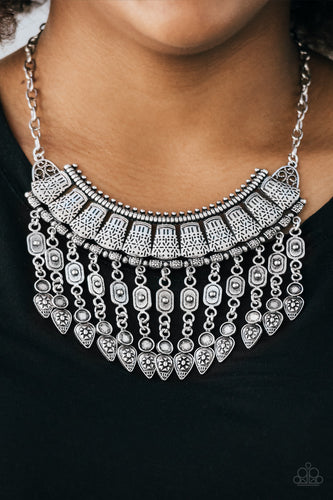 The Desert Is Calling- Silver Necklace- Paparazzi Accessories