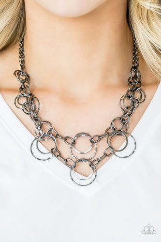 Urban Center- Gunmetal Necklace- Paparazzi Accessories