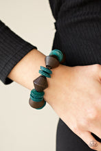 Load image into Gallery viewer, Bermuda Boardwalk- Blue and Brown Bracelet- Paparazzi Accessories