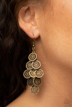 Load image into Gallery viewer, Blushing Blooms- Brass Earrings- Paparazzi Accessories