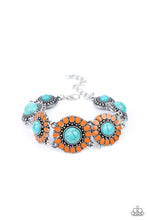 Load image into Gallery viewer, Bodaciously Badlands- Orange and Blue Bracelet- Paparazzi Accessories