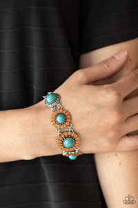 Bodaciously Badlands- Orange and Blue Bracelet- Paparazzi Accessories