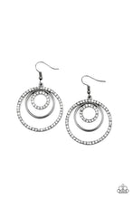 Load image into Gallery viewer, Bodaciously Bubbly- White and Gunmetal Earrings- Paparazzi Accessories