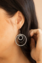 Load image into Gallery viewer, Bodaciously Bubbly- White and Gunmetal Earrings- Paparazzi Accessories