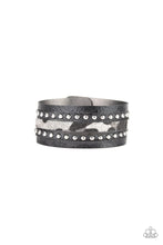 Load image into Gallery viewer, Born To Be WILDCAT- Black and Silver Bracelet- Paparazzi Accessories