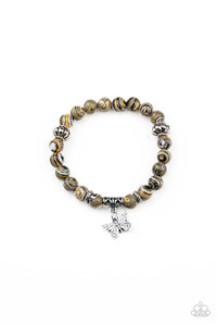 Butterfly Wishes- Yellow and Silver Bracelet- Paparazzi Accessories