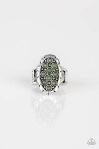 Cactus Garden- Green and Silver Ring- Paparazzi Accessories