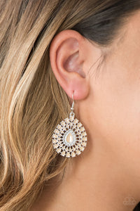 City Chateau- Brown and Silver Earrings- Paparazzi Accessories