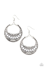 Load image into Gallery viewer, Crescent Couture- White and Silver Earrings- Paparazzi Accessories