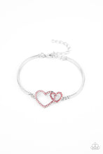 Load image into Gallery viewer, Cupid Is Calling- Pink and Silver Bracelet- Paparazzi Accessories