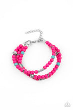 Load image into Gallery viewer, Desert Decorum- Pink and Silver Bracelet- Paparazzi Accessories