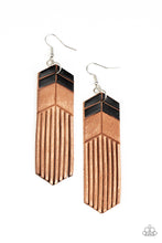 Load image into Gallery viewer, Desert Trails- Black and Brown Earrings- Paparazzi Accessories