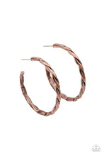 Load image into Gallery viewer, Don&#39;t Get It Twisted- Copper Earrings- Paparazzi Accessories