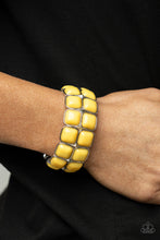 Load image into Gallery viewer, Double The DIVA-ttitude- Yellow and Silver Bracelet- Paparazzi Accessories